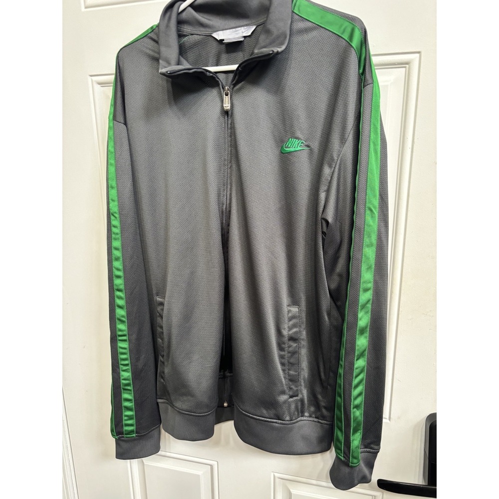 Nike Air Jacket Men's Poly-Knit Black/Green Size XXL